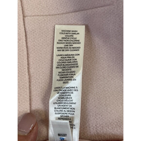 White House/Black Market Pink Above Knee Skirt.Asymmetrical Zipper Front Size 6 - Picture 6 of 10